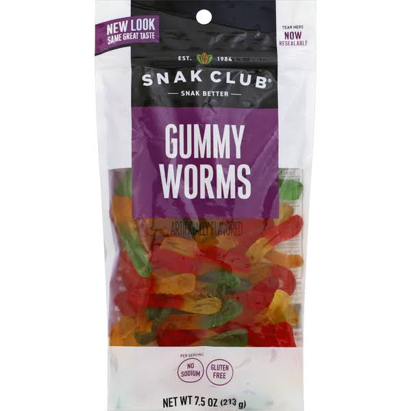 Snak Club Gummy Worms Pack - 7.5oz
