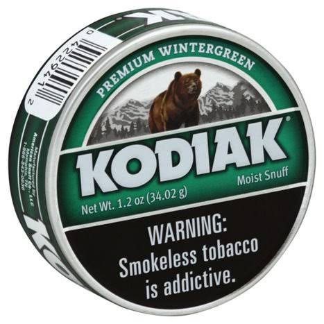 Kodiak Snuff, Moist, Premium Wintergreen - 1.2 oz