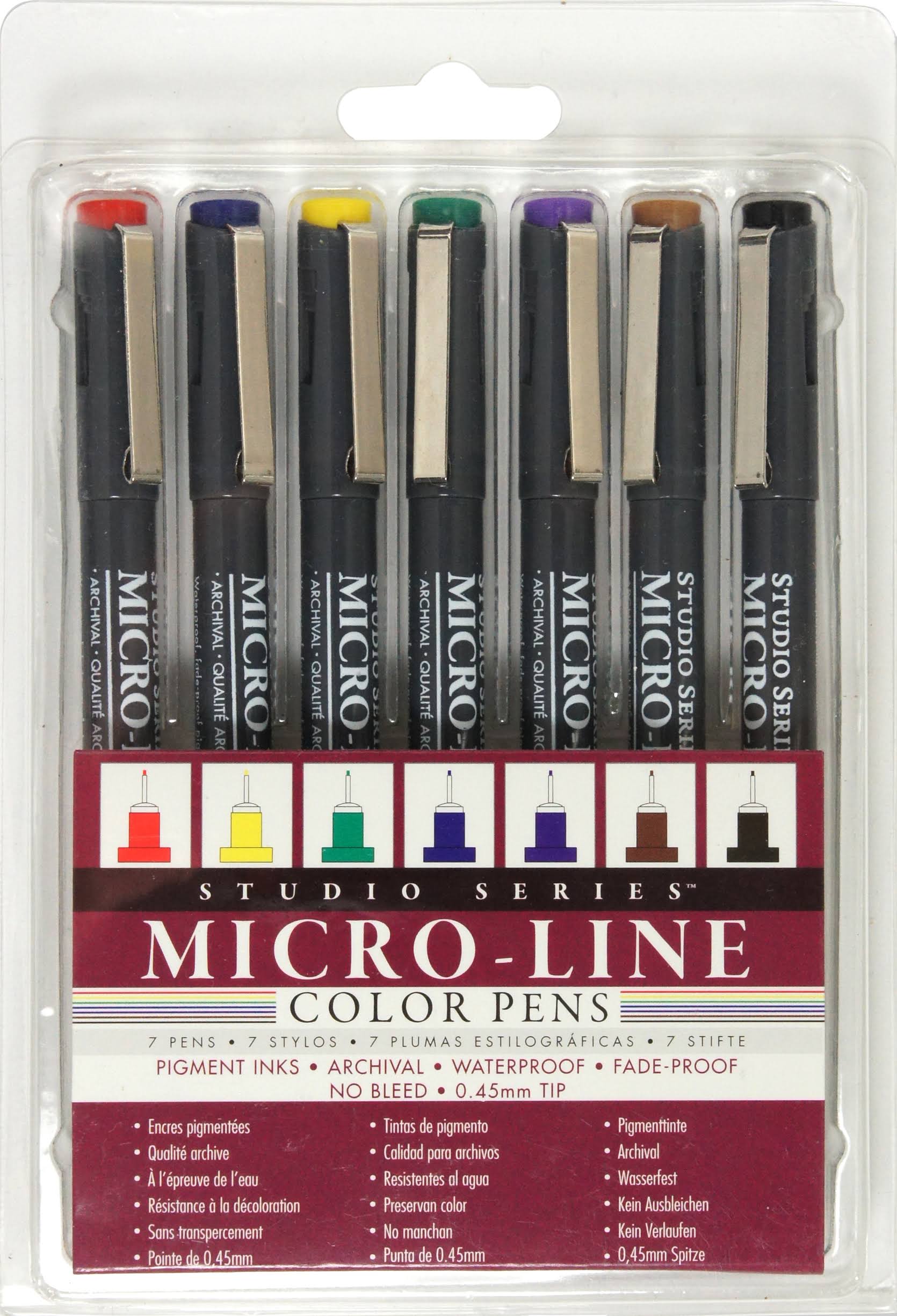 Studio Series Colored Micro Line Pen Set - 7 Pack