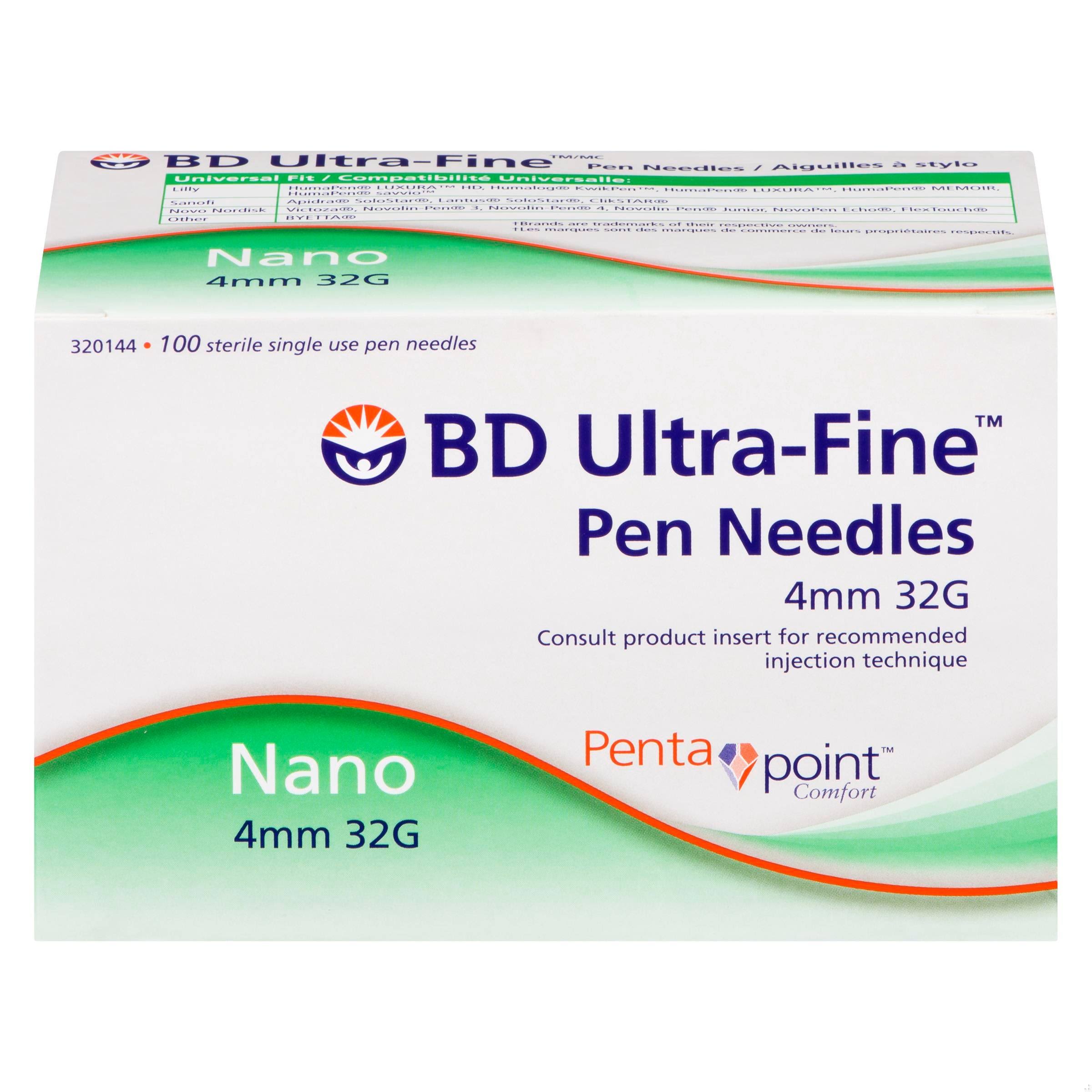 BD Ultra Fine Pen Needles - Nano 4mm, 32g