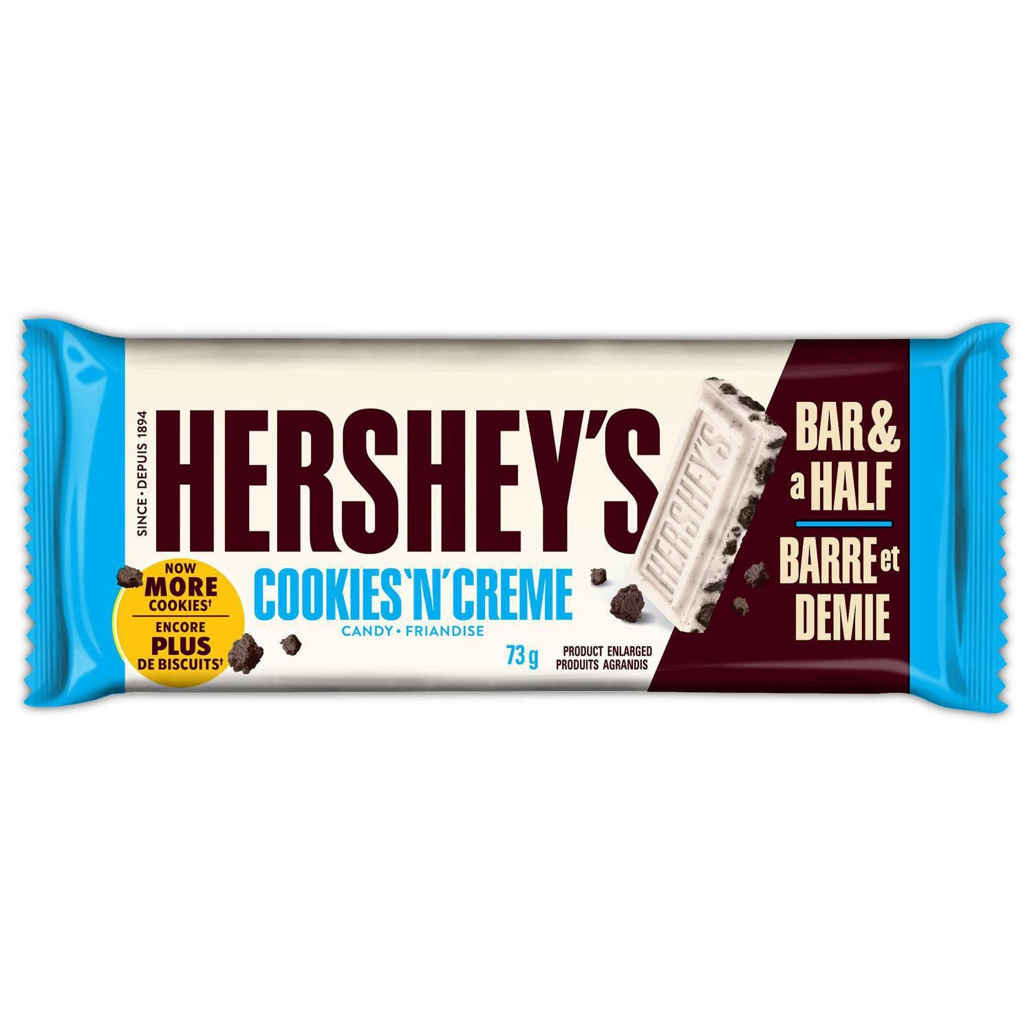 Hershey's King Size Cookies 'n' Creme Candy Bar - 73 g
