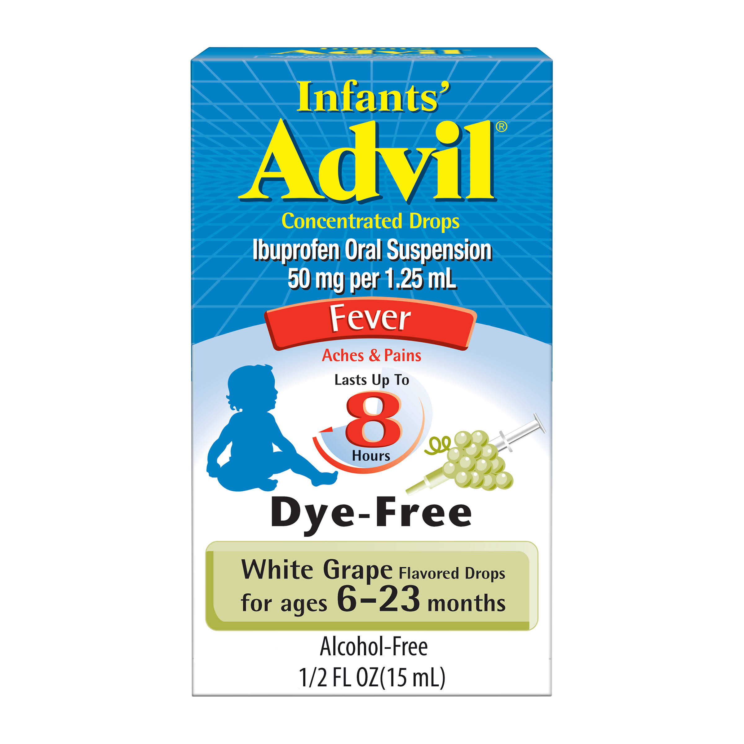Advil Infant's Fever Reducer - White Grape, 50mg