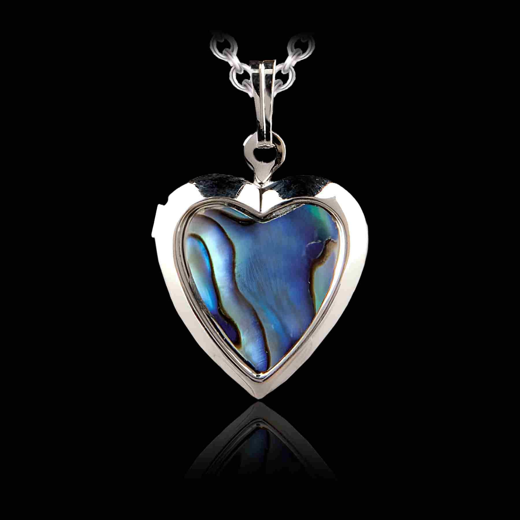 Glacier Pearle Heart Locket Necklace