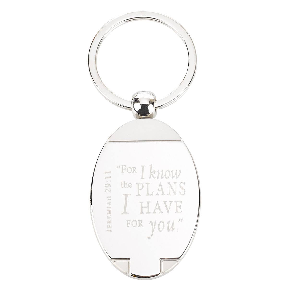 Christian Art Gifts For I Know The Plans I Have For You Metal Keyring - Jeremiah 29:11