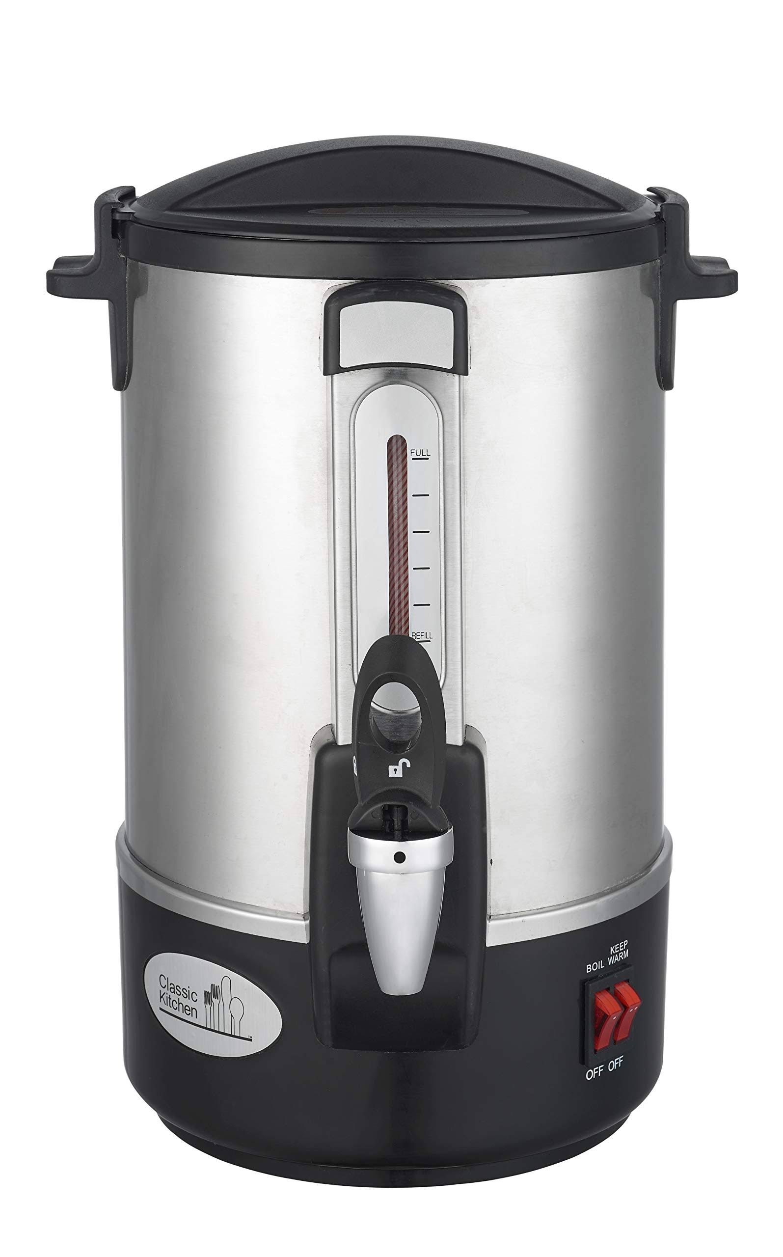 Stainless Steel LeChef LUR60 60 Cup 12 Liter Hot Water Urn with Shabbat Switch