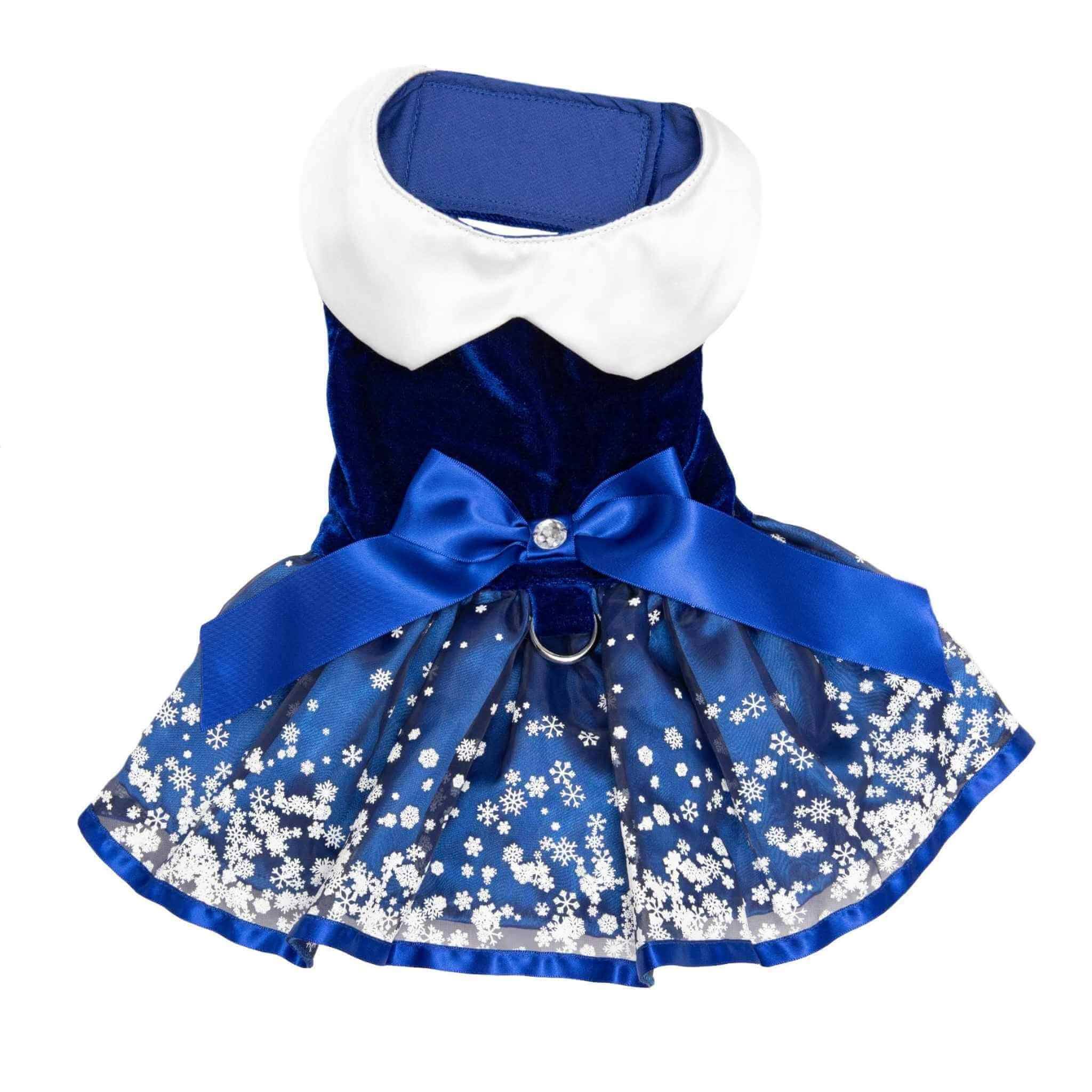 Holiday Dog Harness Dress by Doggie Design - Snowflakes - Small
