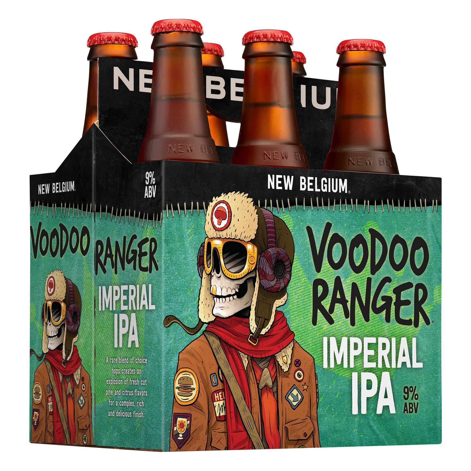 New Belgium Voodoo Ranger Beer, Imperial IPA - 6 bottles