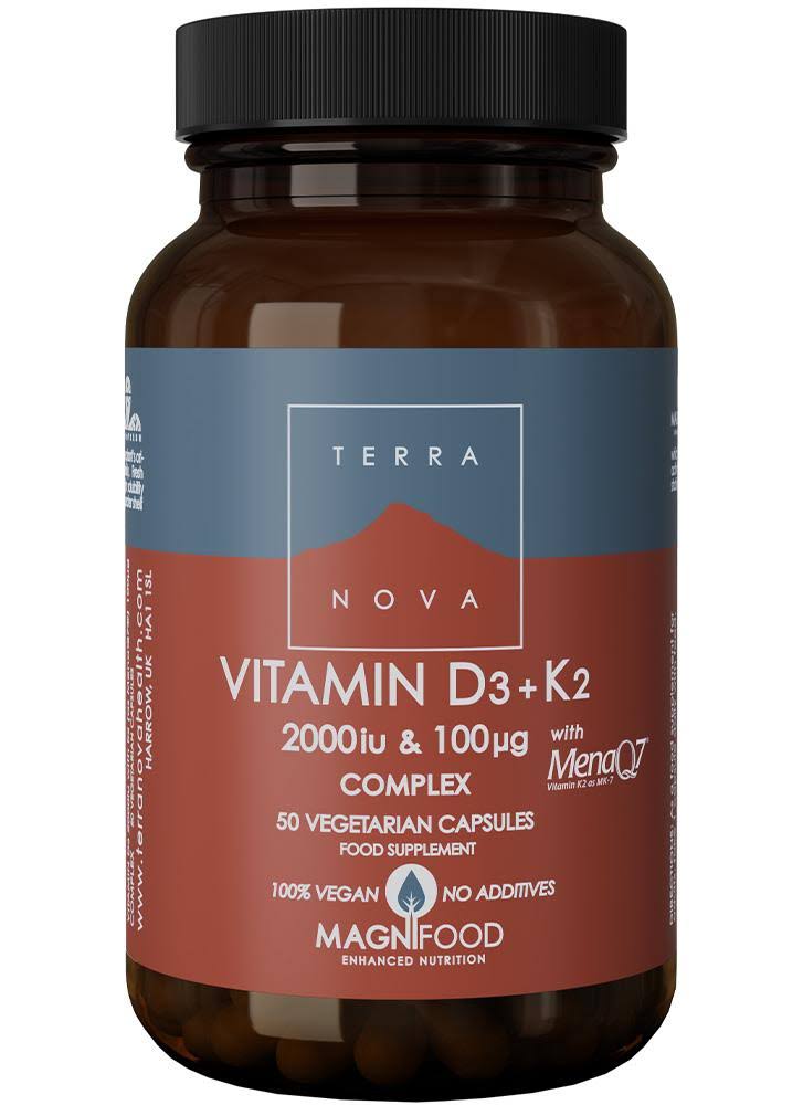 Terranova Vitamin D3 2000iu with Vitamin K2 100ug Complex (50)