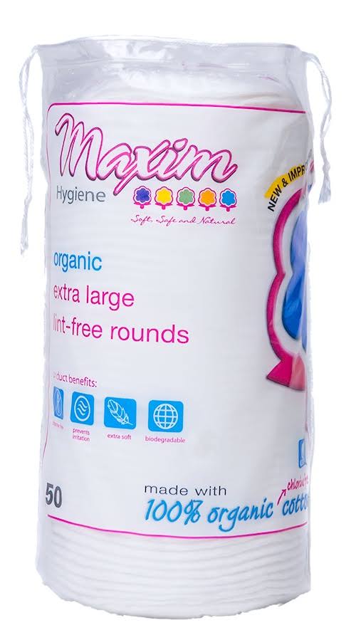 Maxim Hygiene Products Organic Cotton Rounds - Extra Large - 50 CT