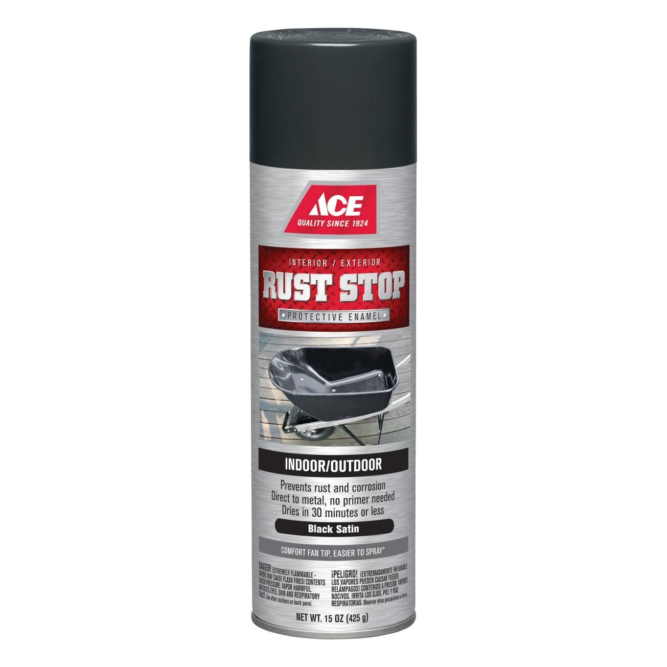 Ace Rust Stop Spray Paint - Satin Black