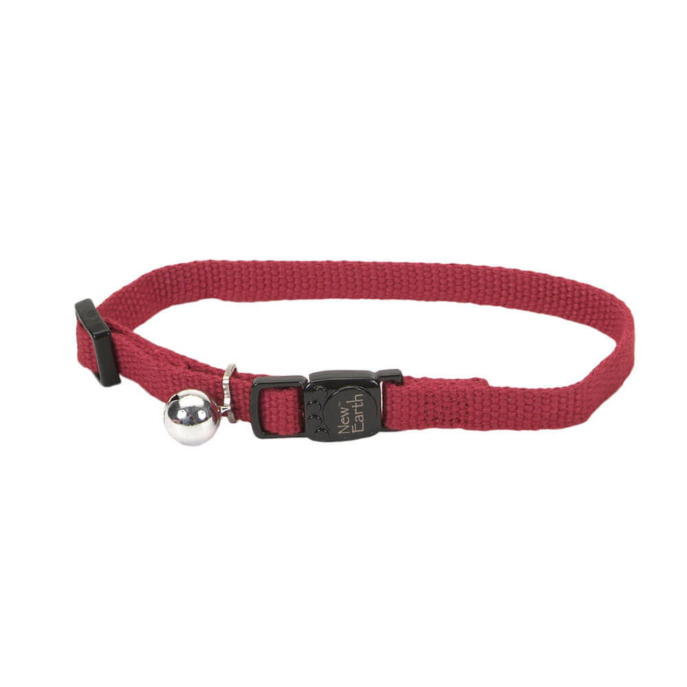 New Earth Soy Cat Collar - Cranberry, 3/8" x 8"-12"