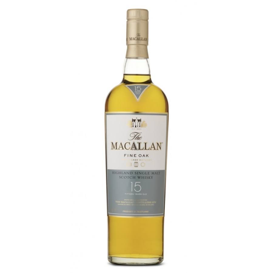 The Macallan Highland Scotch Whisky, Single Malt, Fine Oak 15 - 750 ml