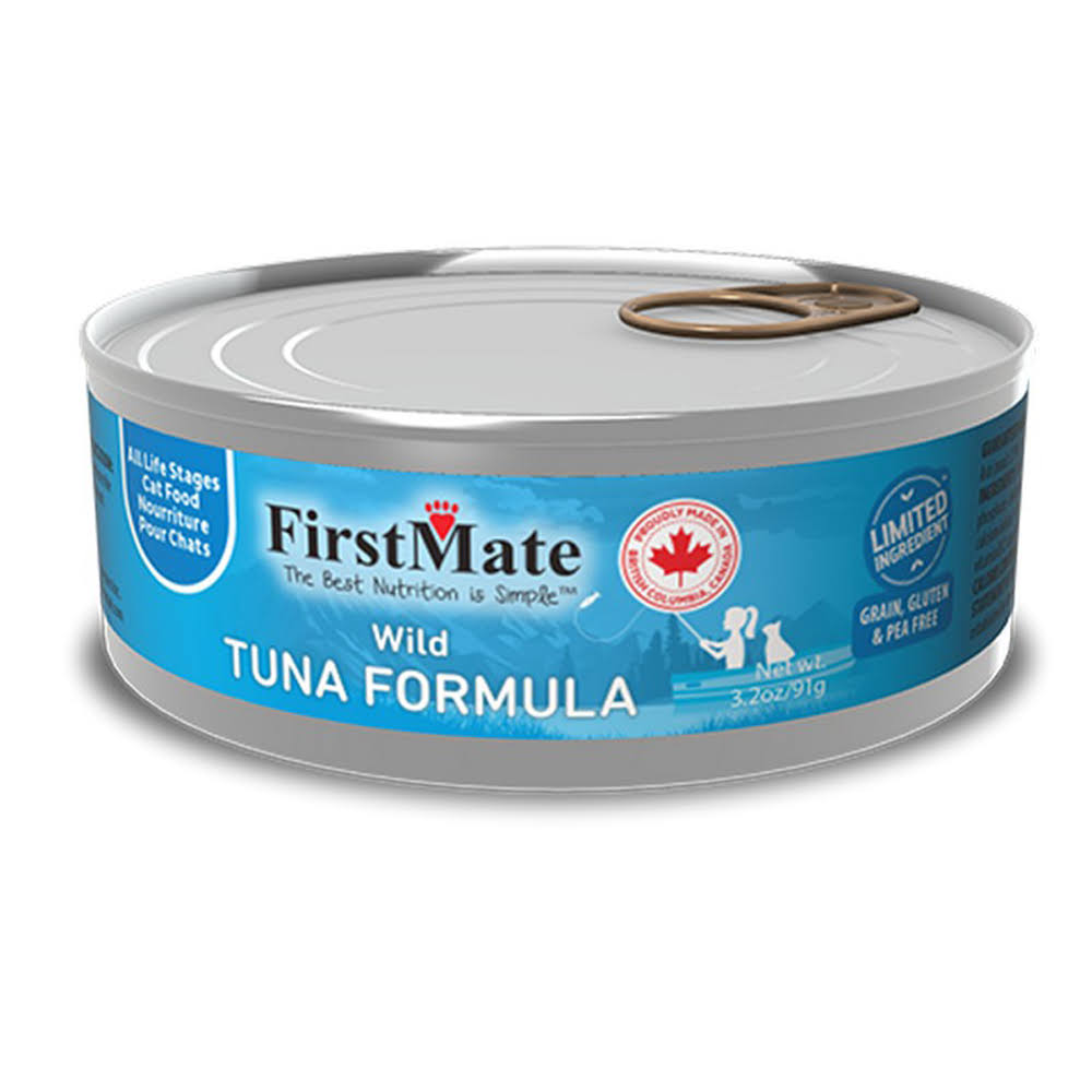 FirstMate Limited Ingredient Wild Tuna Wet Cat Food, 3.2-oz