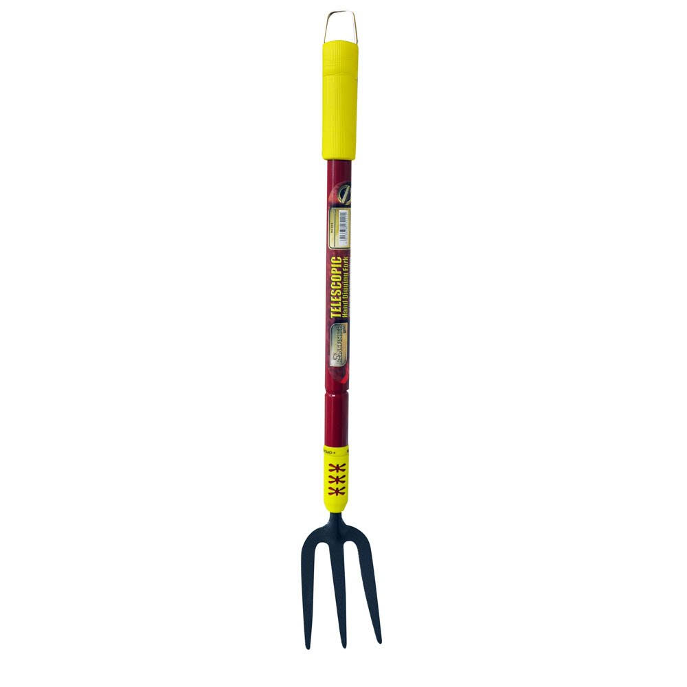 UK DELUXE GOLD TELESCOPIC WEEDER THREE PRONG AND HOE KINGFISHER PRO 