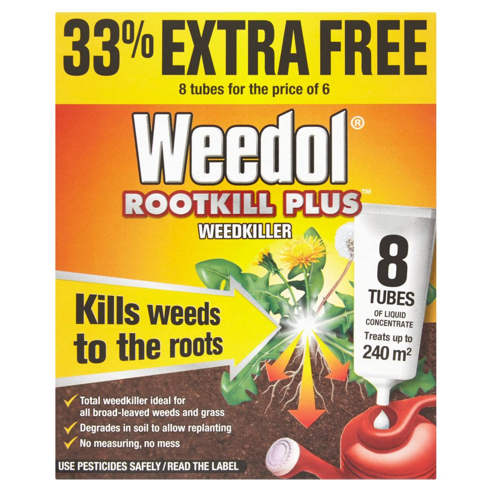 Weedol Rootkill Plus Weedkiller - 8 x 25ml