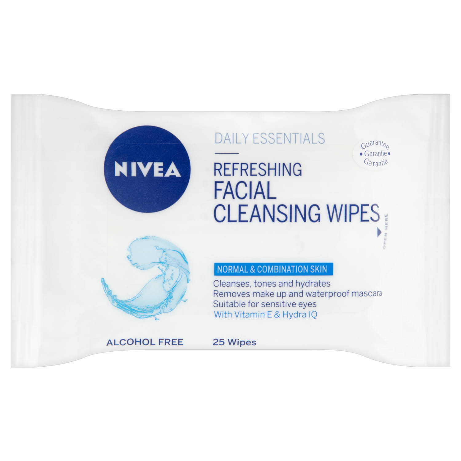Nivea Daily Essentials 3 in 1 Refreshing Cleansing Wipes - Normal Skin, 25 Wipes
