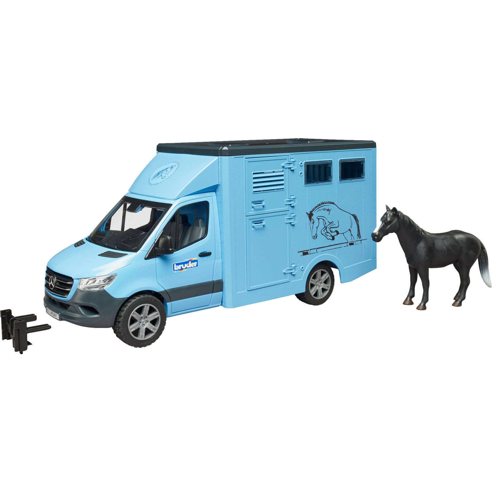 Bruder MB Sprinter Animal Transporter with 1 Horse