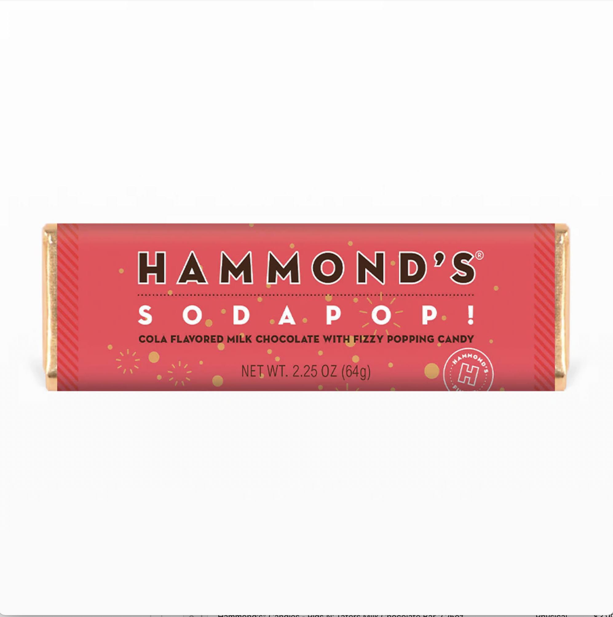 Hammond's Soda Pop Milk Chocolate Bar