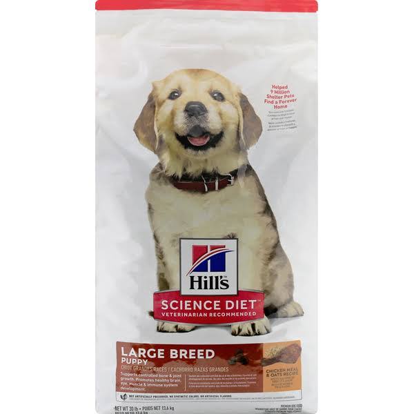 Hill's Science Diet Large Breed Puppy Dry Dog Food - Chicken Meal & Oats, 33 lb