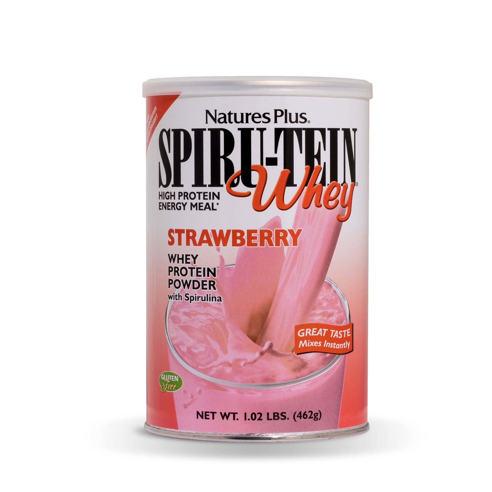 Nature's Plus Spiru-tein Whey High Protein Energy Meal - Strawberry, 490g