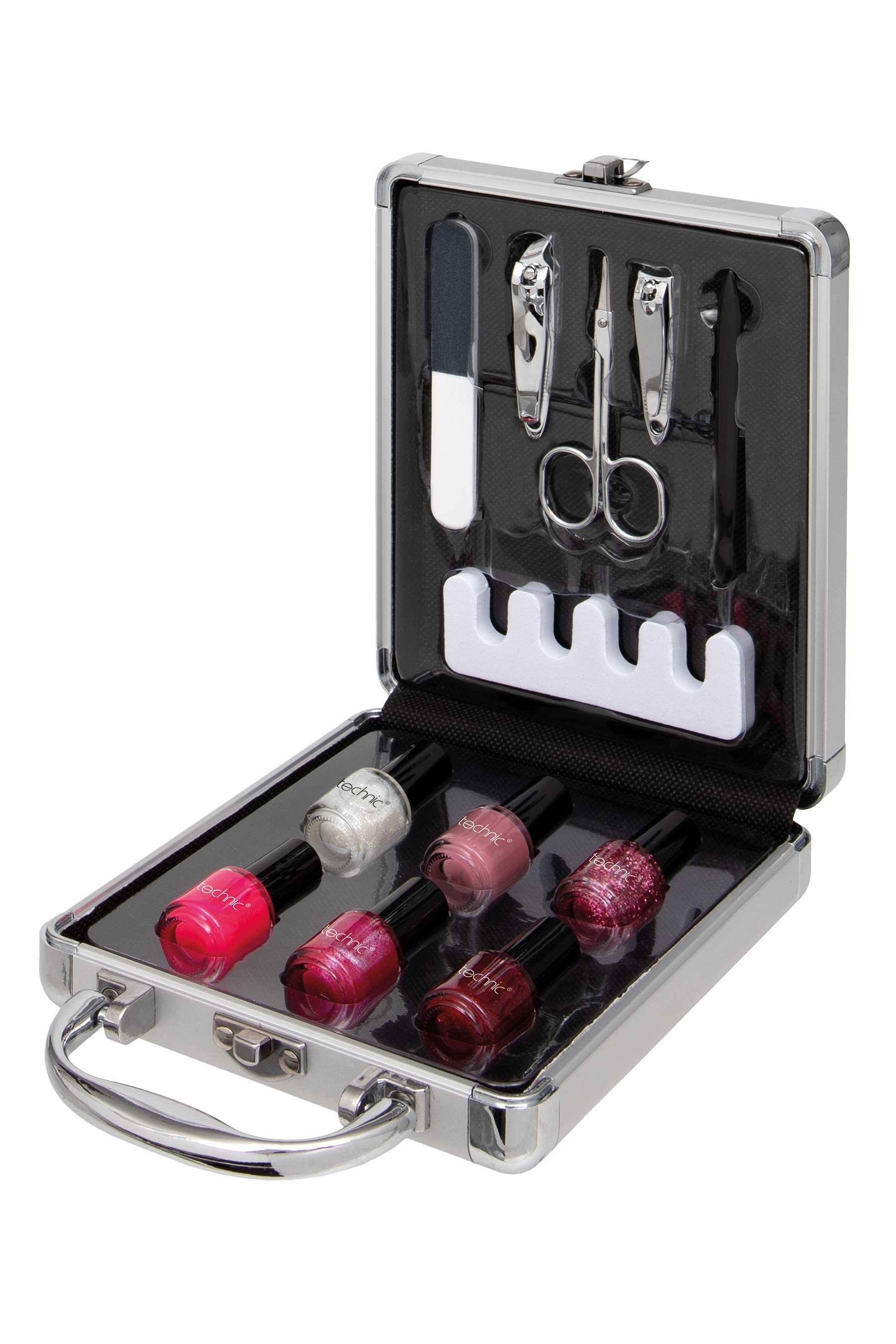 Technic Nail Beauty Case Manicure Gift Set Varnish Clippers File Scissors 223