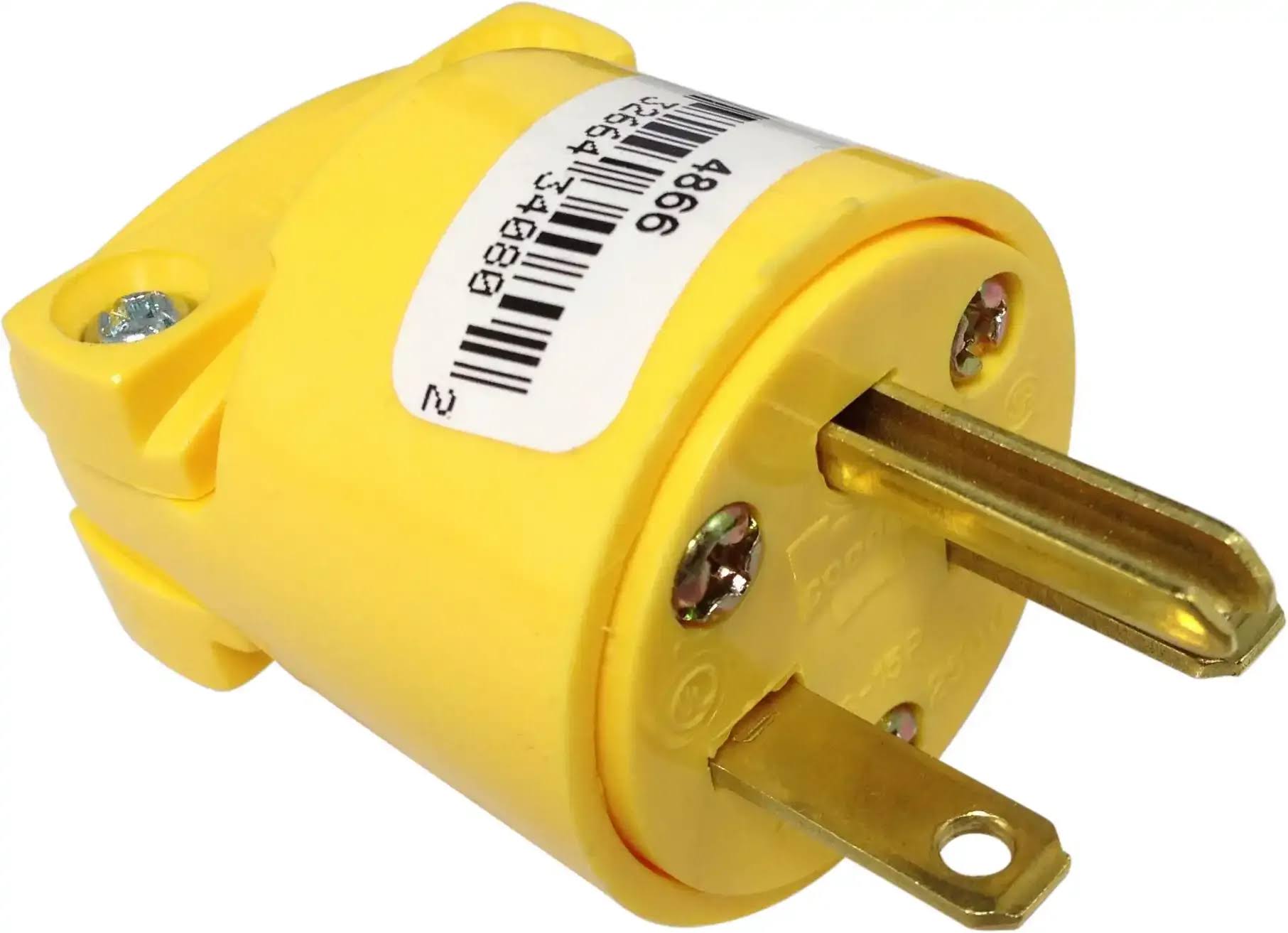 Cooper Wiring Vinyl Nema Plug - Yellow
