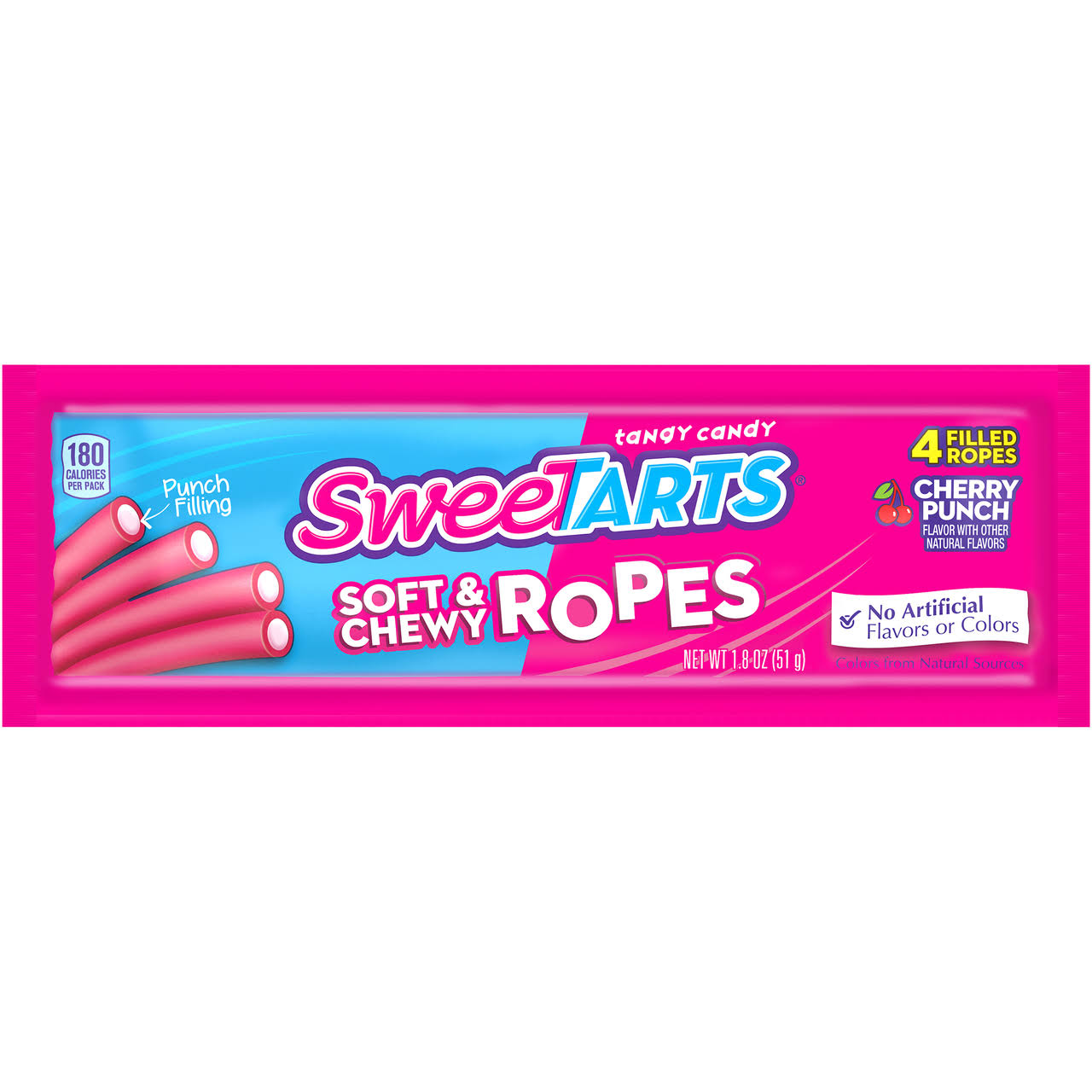 Wonka Sweettarts Soft Chewy & Rope - Cherry Punch, x4