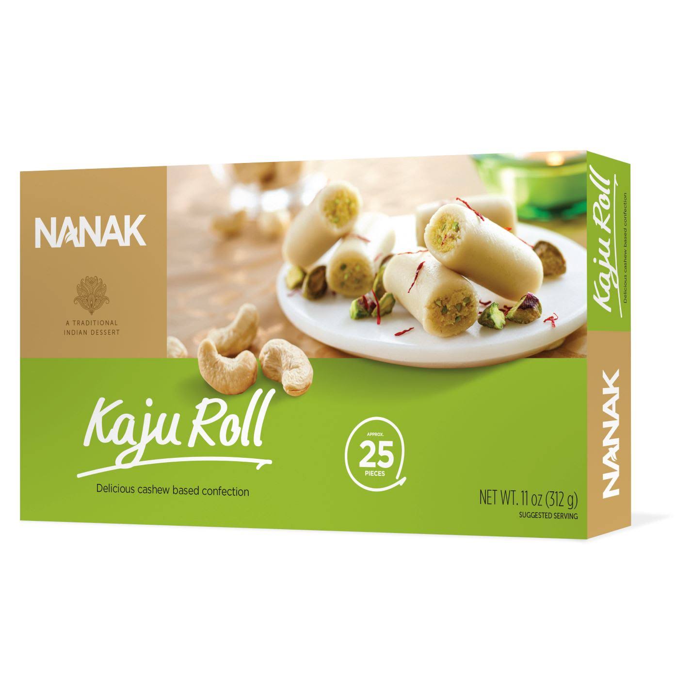 Nanak Cashew Sweet Kaju Roll - 25pcs