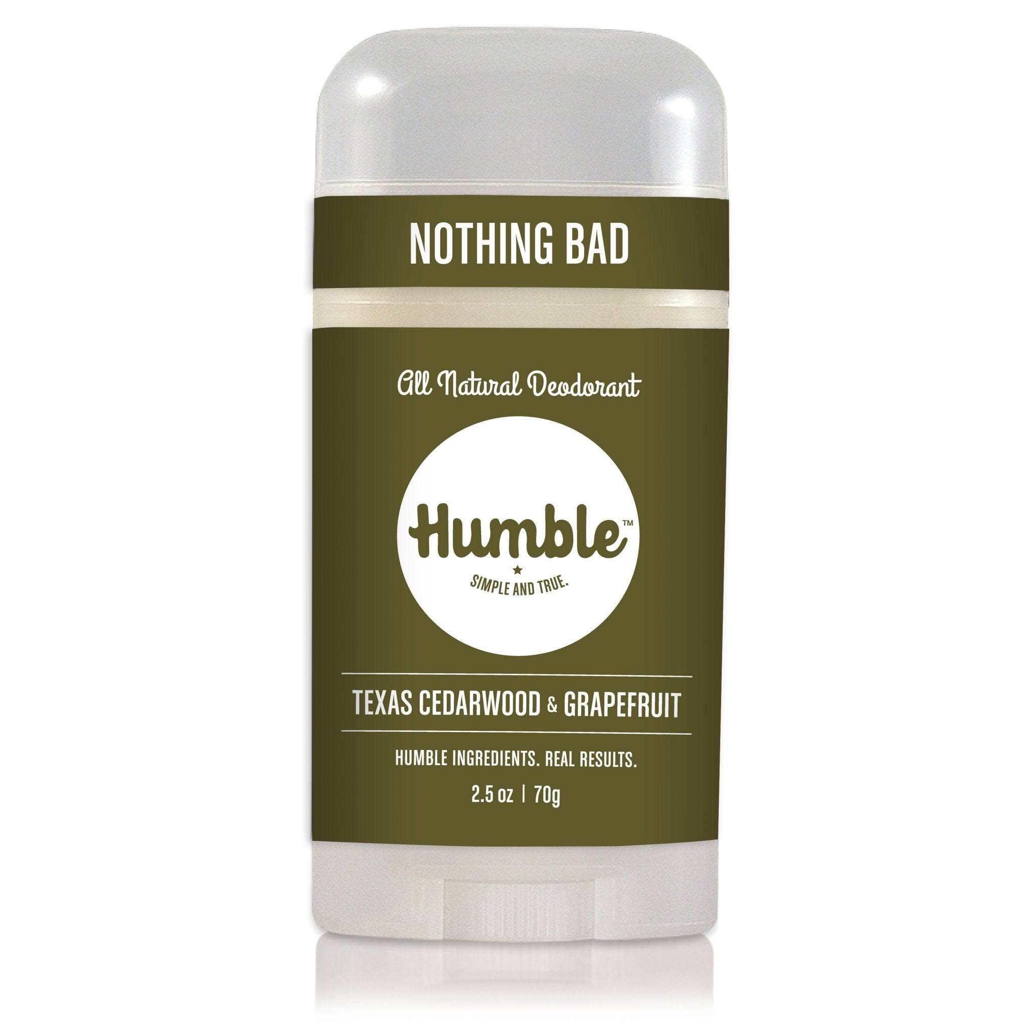 Humble - All Natural Deodorant Stick - Texas Cedarwood & Grapefruit