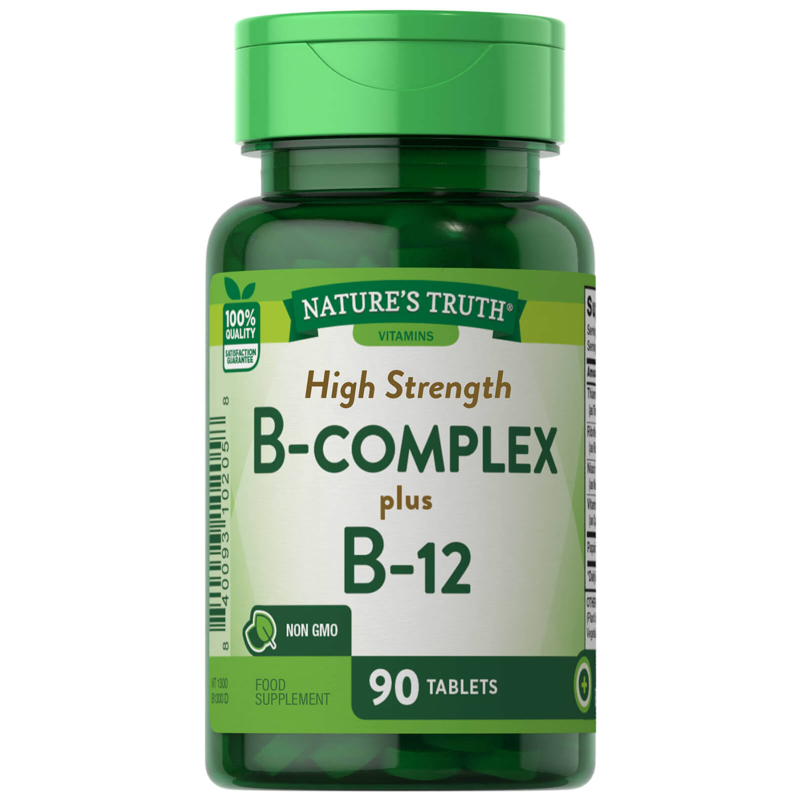 Nature's Truth High Potency B-Complex Plus B-12 - 90 Tablets