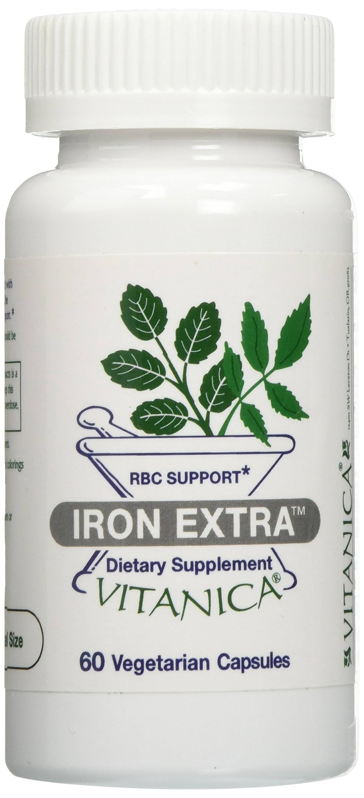 Vitanica Iron Extra Supplement - 60 Vegetarian Capsules