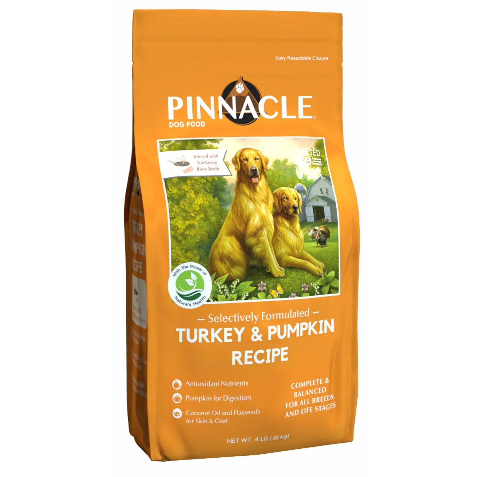 Pinnacle Turkey & Pumpkin Recipe Dry Dog Food, 4-lb Bag