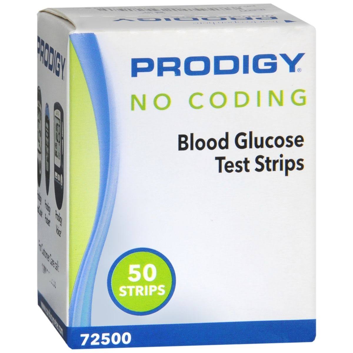 Prodigy No Coding Blood Glucose Test Strips - 50ct