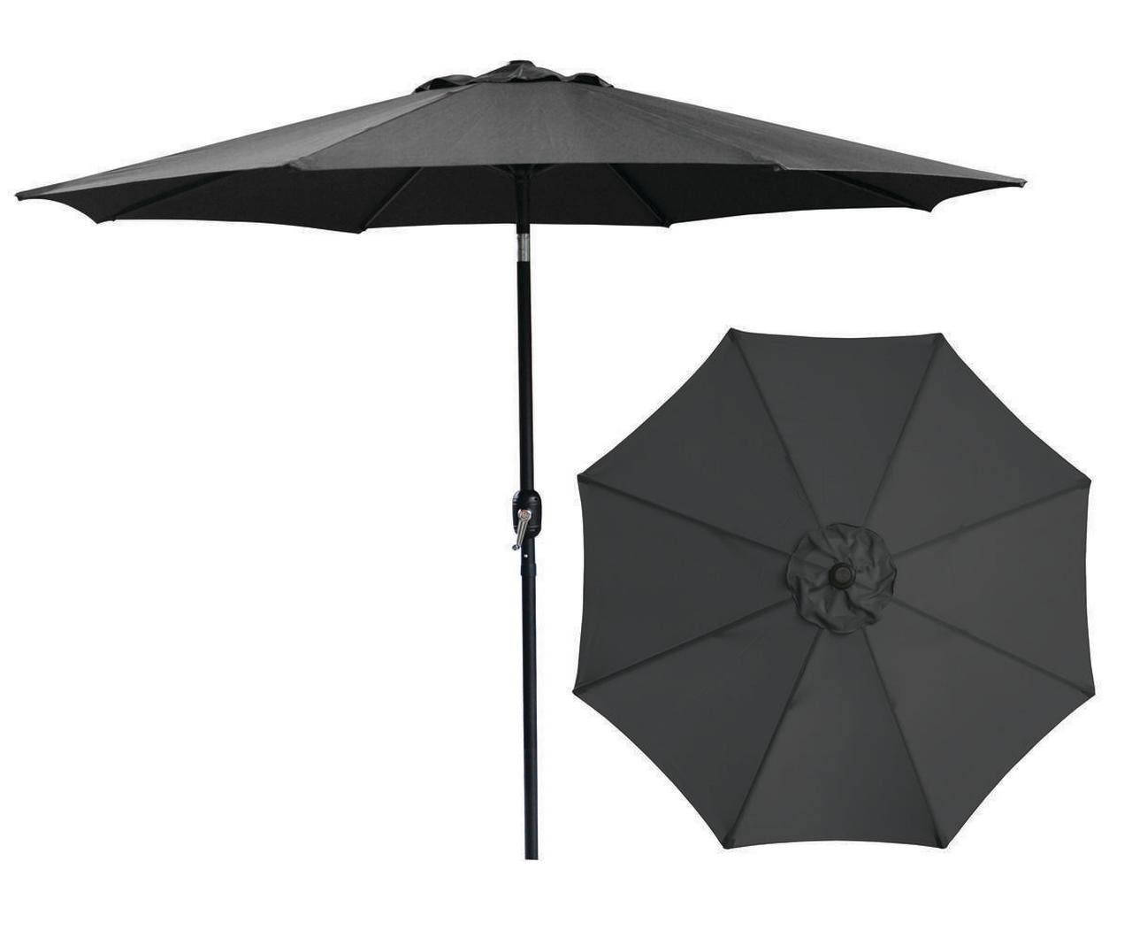 Seasonal Trends Crank Market Umbrella - Black, 9'