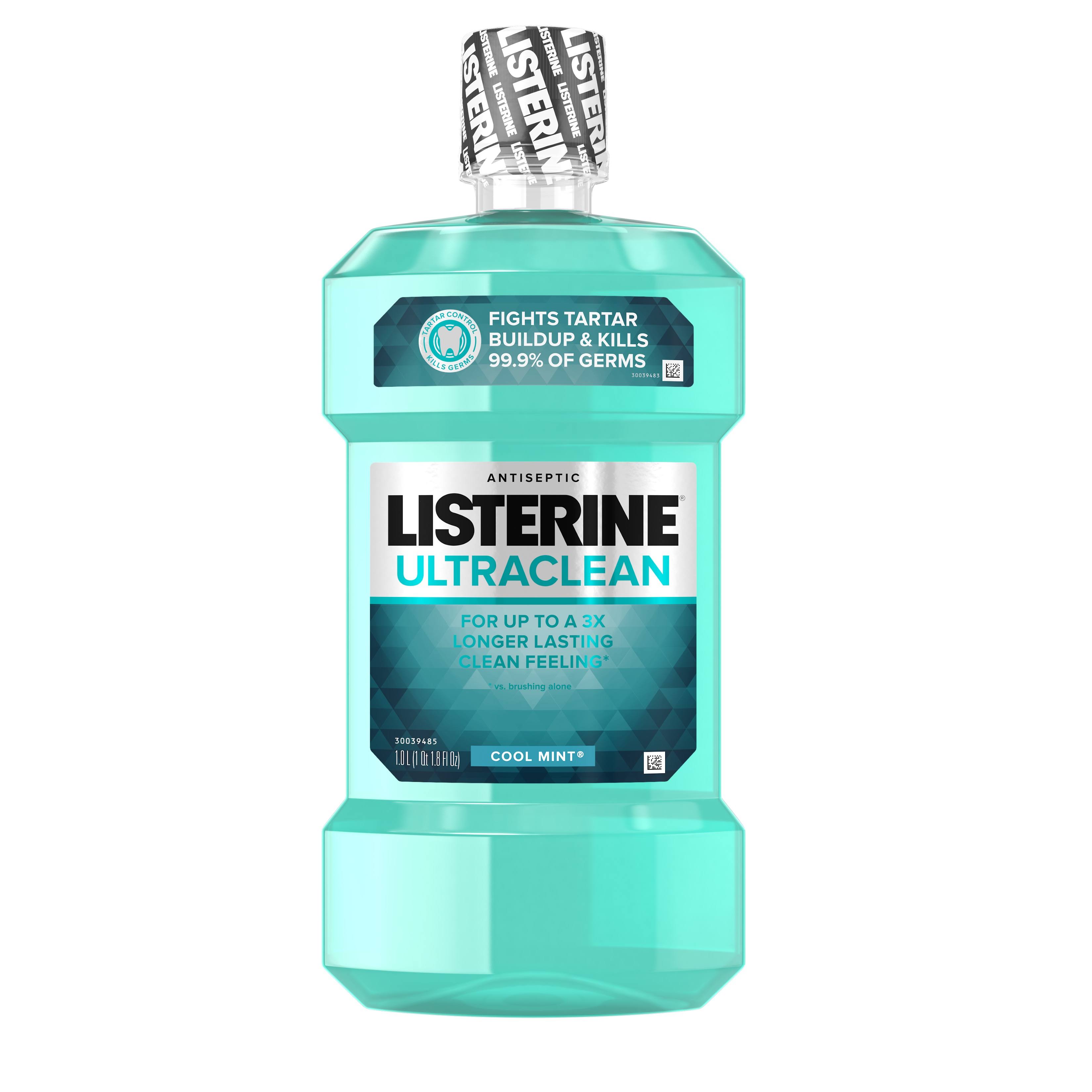 Listerine Ultra Clean Antiseptic Mouthwash - Cool Mint, 1l