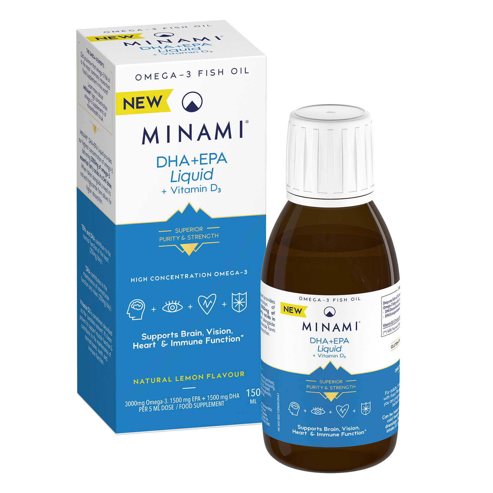 Minami DHA+EPA Liquid + Vitamin D3 150ml
