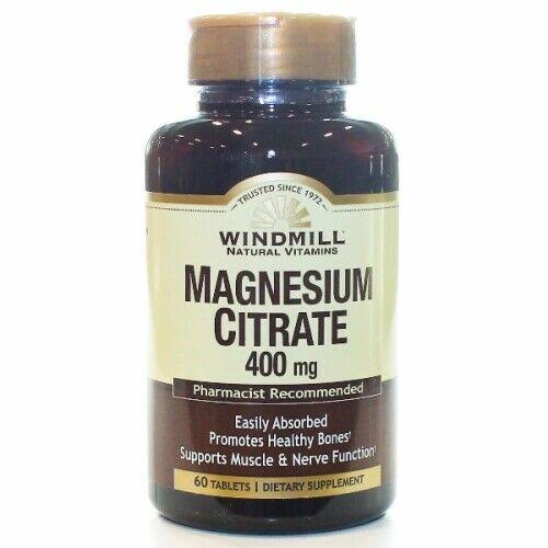 Magnesium Citrate 60 Tabs 400 mg by Windmill Health