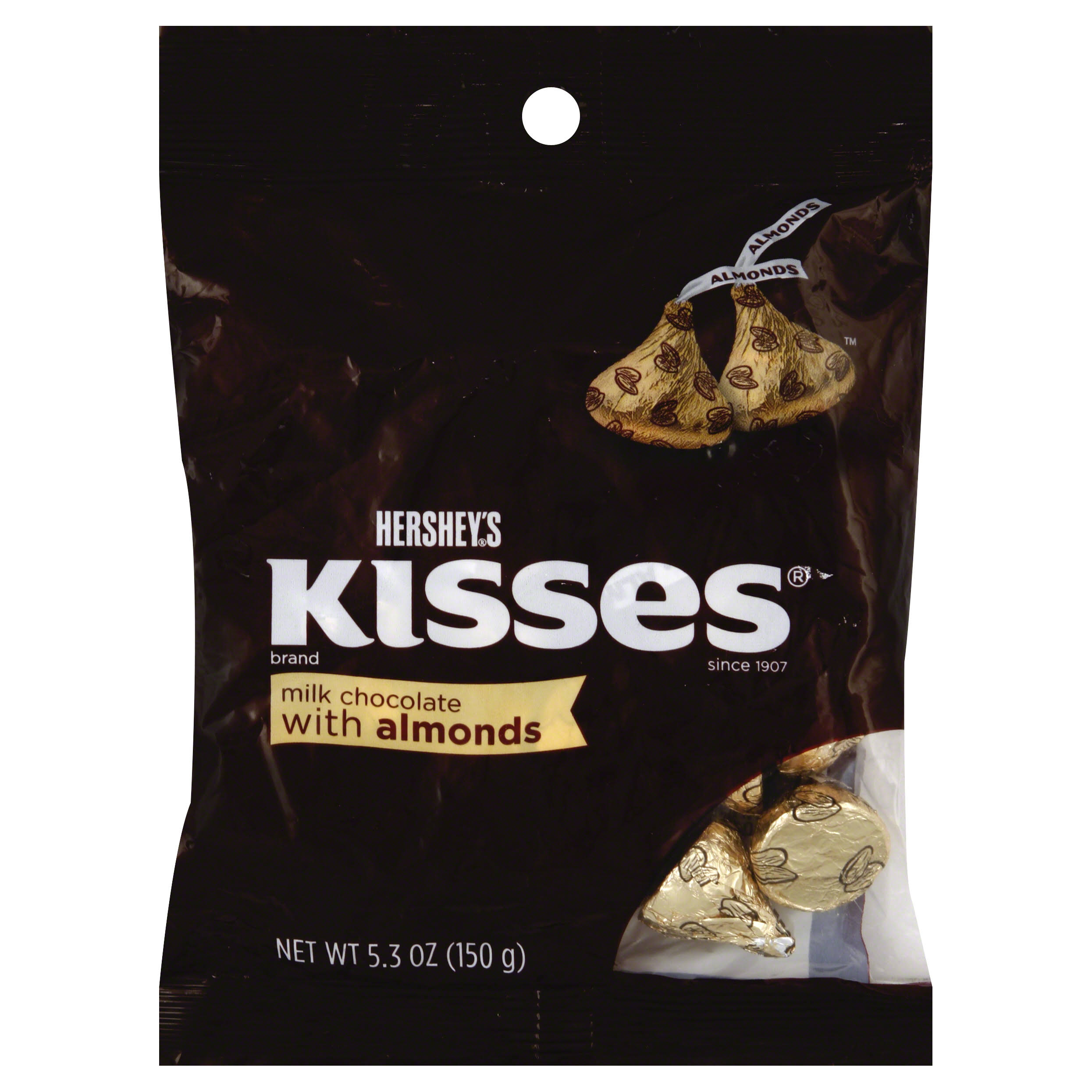Hershey's Kisses Milk Chocolate With Almonds - 150g