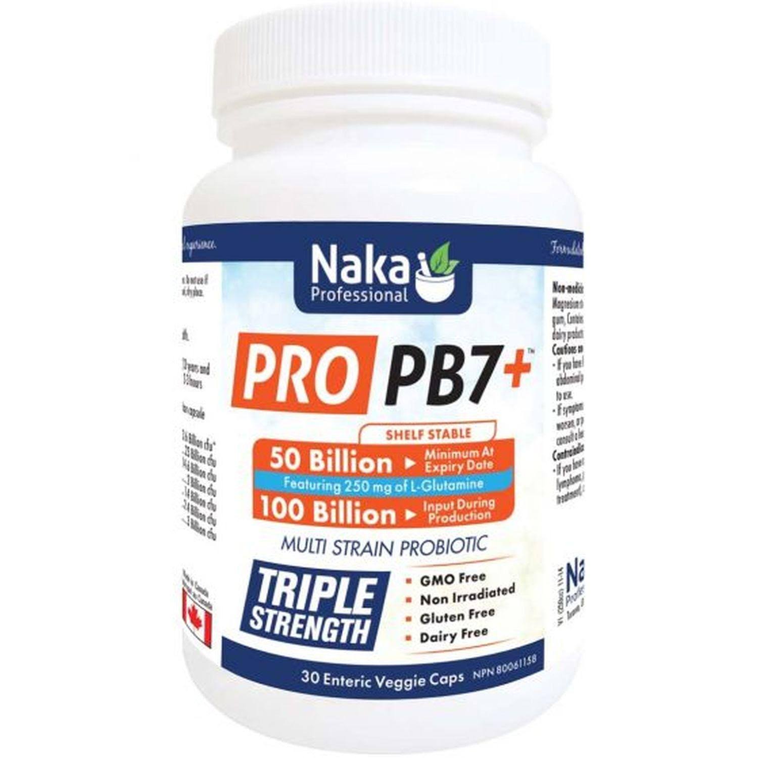 Naka Pro PB7+ Multi Strain Probiotic Veggie Caps - x30