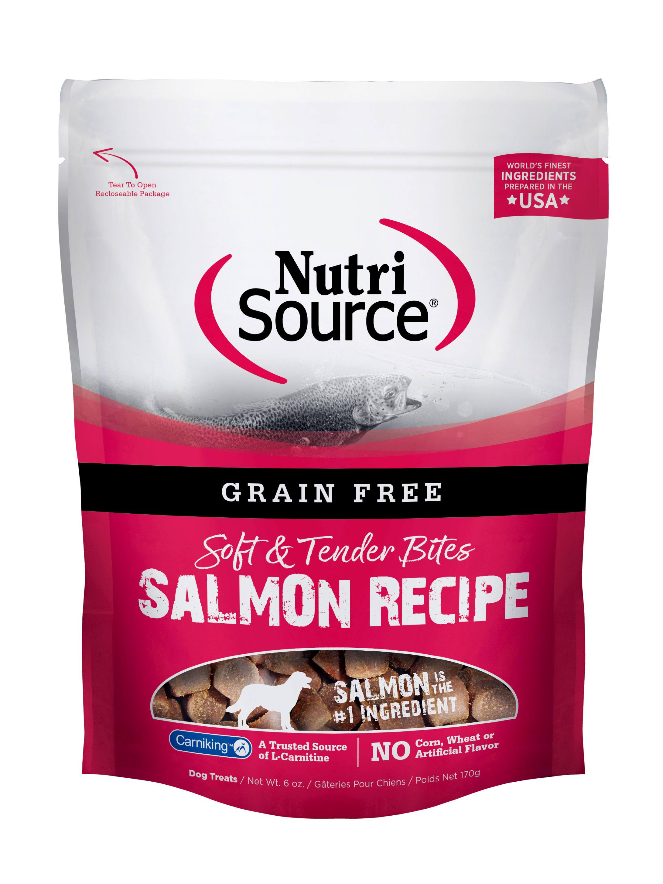 NutriSource Grain Free Salmon Bites Dog Treats 6oz