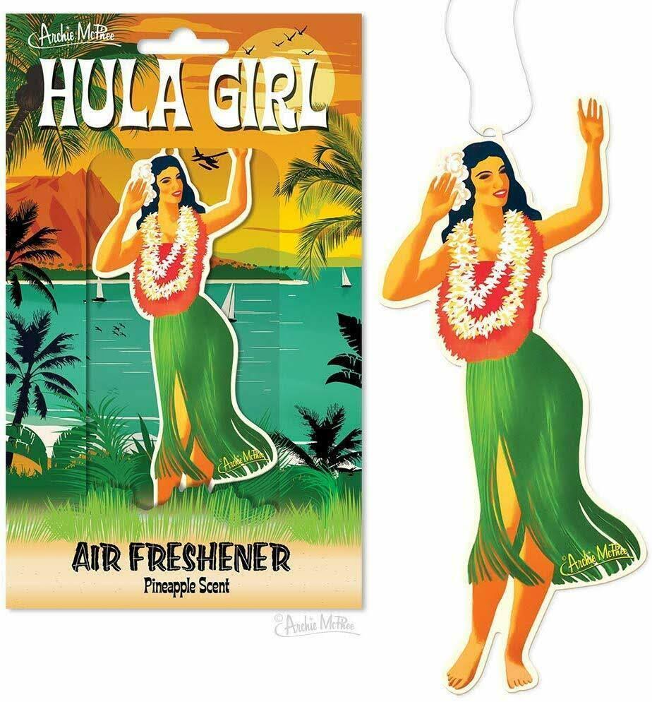 Archie McPhee Hula Girl Air Freshener Pineapple Scent