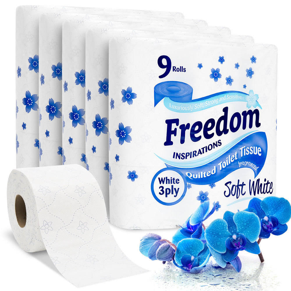 Freedom Toilet Rolls - 3 Ply, 9 Rolls, White
