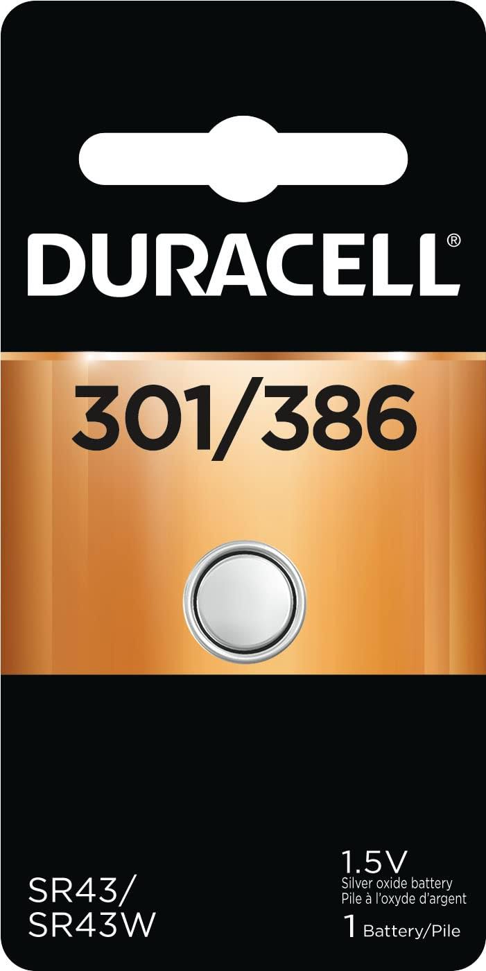 Duracell 301/386 Coin Button Battery - 1 Battery. 1.5V