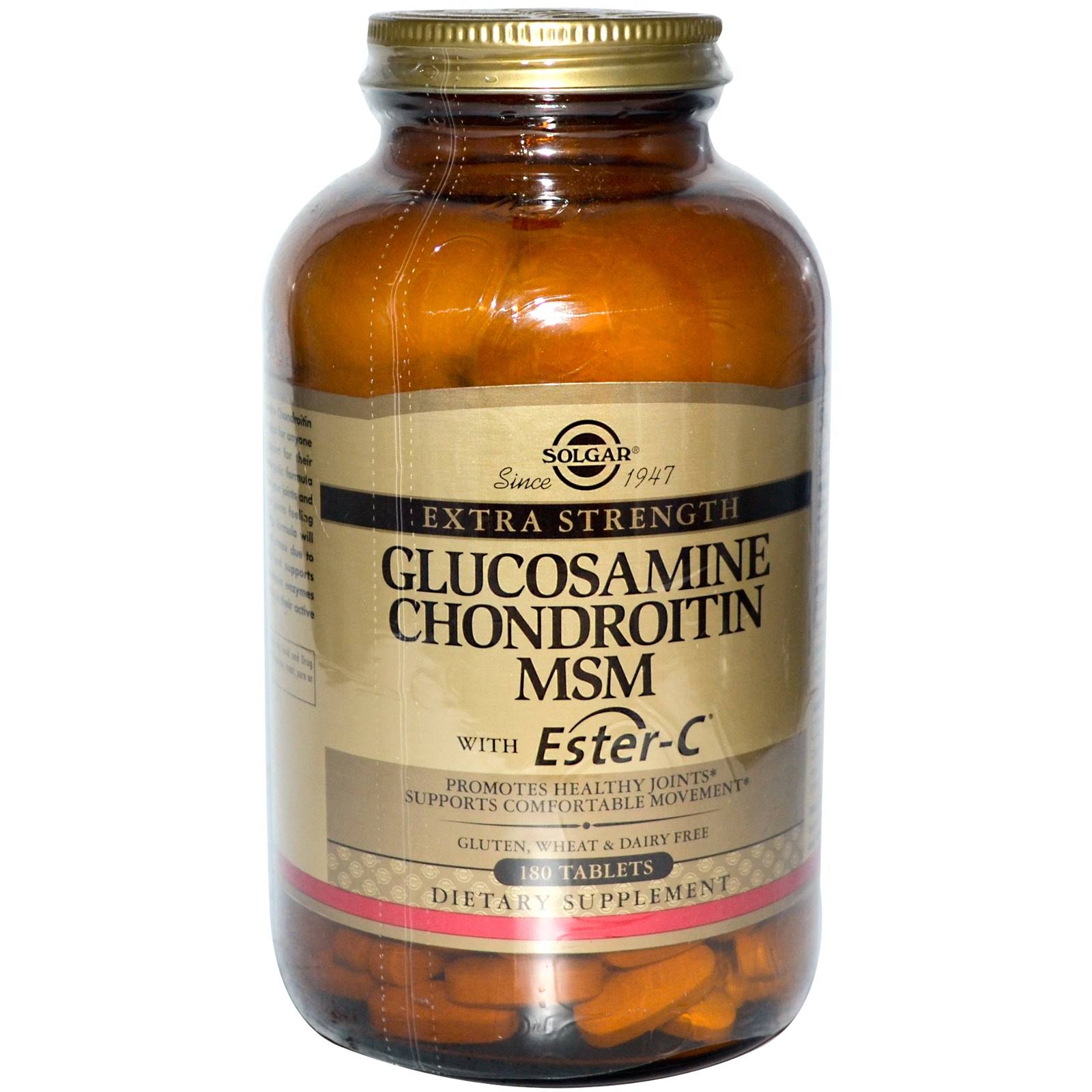 Solgar Glucosamine Chondroitin MSM With Ester C - 180 Tablets