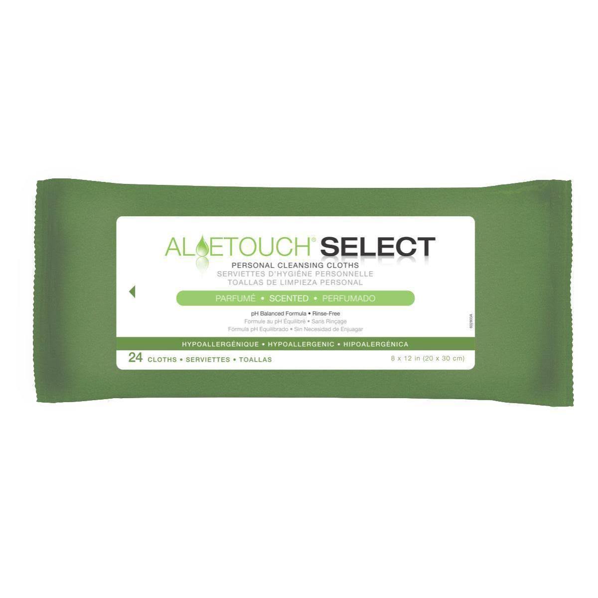 Aloetouch Select Premium Spunlace Personal Cleansing Wipes - 24 pack