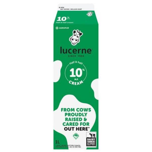 Lucerne Half and Half Cream - 10%, 1L