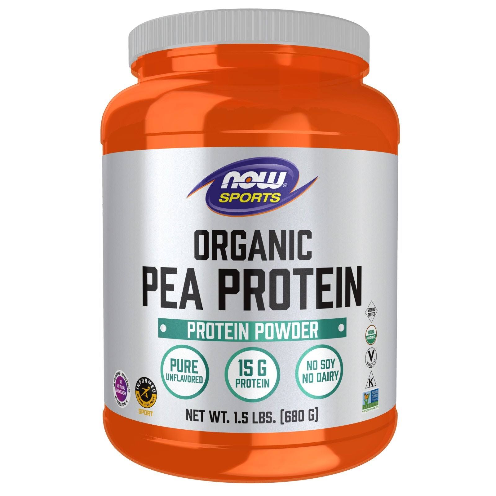 Now Foods Organic Pea Protein Powder - 680g