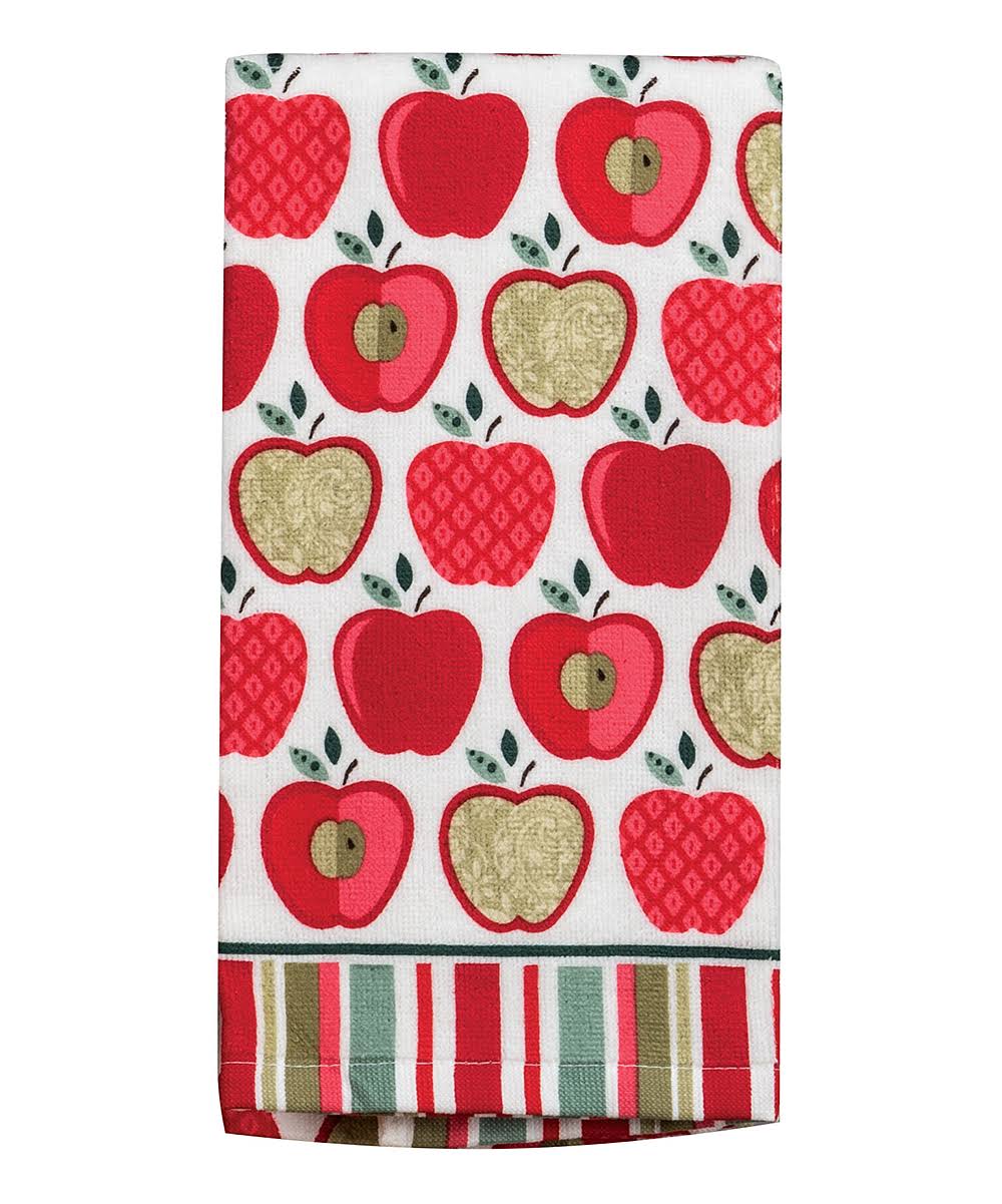 Kay Dee Designs Dish Towel Red Happy Apple Terry Towel - Set of Two One-Size
