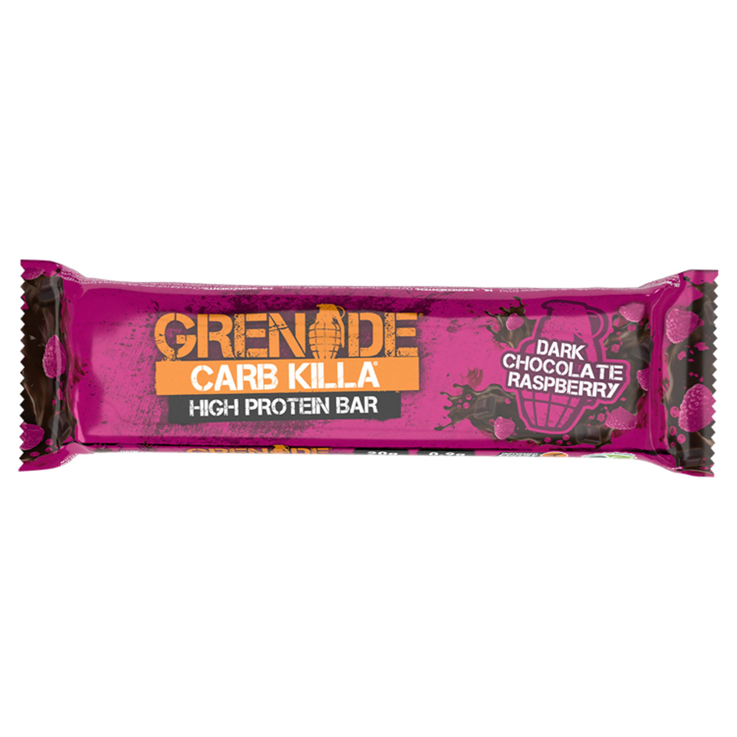 Grenade Carb Killa High Protein Bar - Dark Chocolate Raspberry, 60g