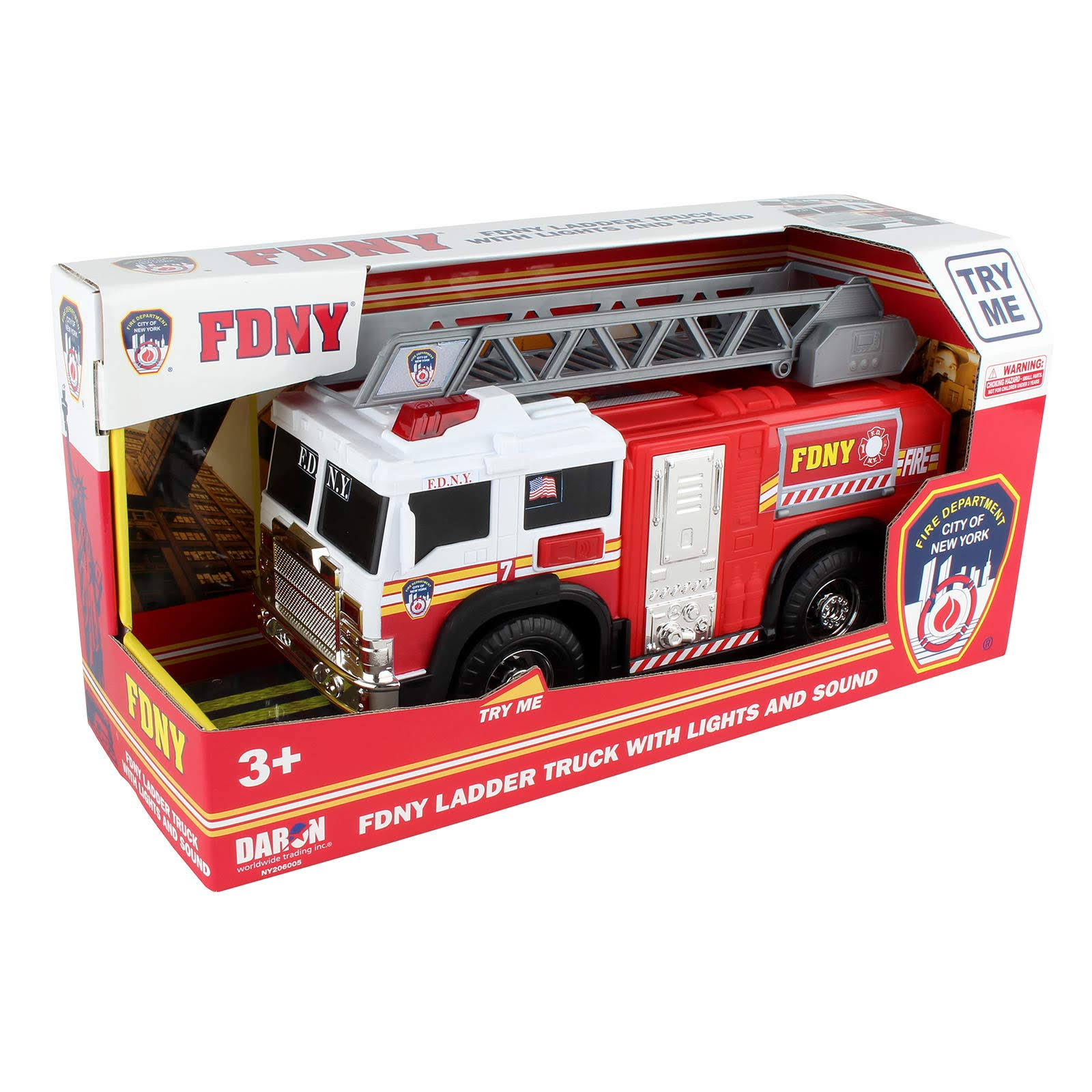 Daron FDNY Ladder Truck with Lights & Sounds 2019 New